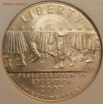 доллар 2007 США Литтл Рок ngc ms70 - 3
