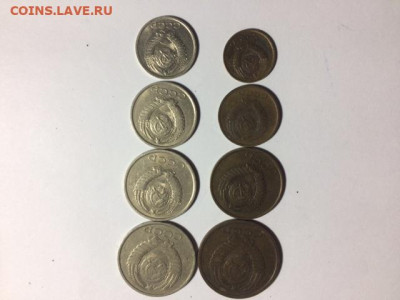 Набор погодовки СССР 1983: 50к,20к,15к,10к,5к,3к,2к,1к - НАБОР погодовки 1983-8 монет А запl