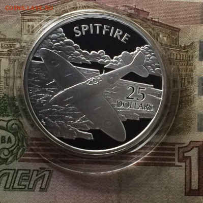 Соломоновы острова 25 $. 2003 г. Самолет SPITFARE.до 08.09 - 65