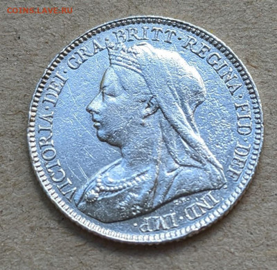 Великобритания 6 пенсов 1895 до 22-00 06.09 - PXL_20220904_081755246_2