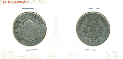 Австрия 20 крейцеров, 1765 - 20kr1765
