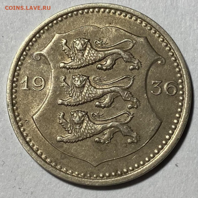 50 сентов (senti) 1936 года. Лот №2 - IMG_3601