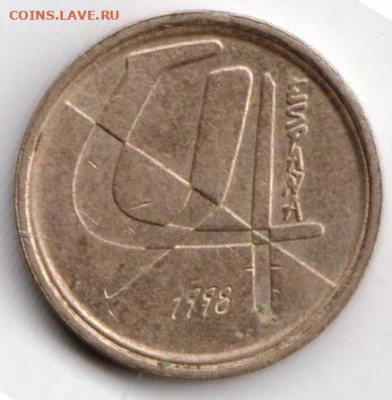 ИСПАНИЯ 5 песет 1998 г. до 11.09.22 г. в 23.00 - 011