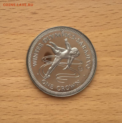 Шайба Остров Мэн 1 крона 1984 Фигурное катание Серебро Пруф - shajba_ostrov_men_1_krona_1984_figurnoe_katanie_serebro_olimpijskie_igry_saraevo_sport_proof_pruf (2)