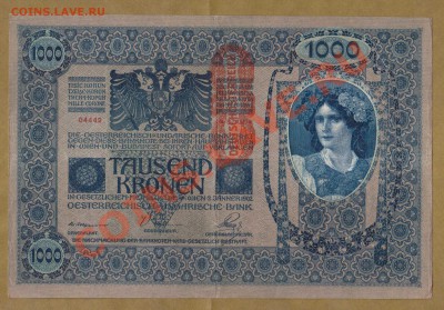 АВСТРИЯ.1000-КРОН.1902.НАДПЕЧАТКА ГЕРМ.--до1.12.11-22:00 МСК - АВСТРИЯ.1000-КРОН.1902.НАДПЕЧАТКА.