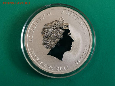 50 центов 2013 Австралия. Год змеи. Пруф серебро, до 13.09 - Я Австралия змея-2