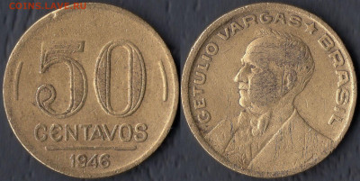 Бразилия 50 сентаво 1946 до 22:00мск 13.09.22 - Бразилия 50 сентаво 1946