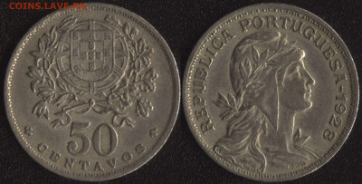 Португалия 50 сентаво 1928 XF до 22:00мск 13.09.22 - Португалия 50 сентаво 1928 (1)