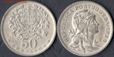 Португалия 50 сентаво 1928 #2 XF+ до 22:00мск 13.09.22 - Португалия 50 сентаво 1928 (2)