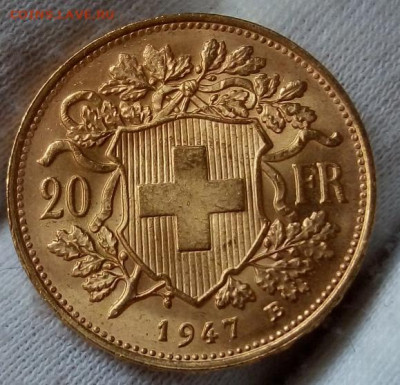 20 Франков 1935, 1947 2 монеты (золото 6,42гр 900пр)  до 08. - IMG_20220901_094958