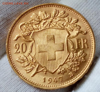 20 Франков 1935, 1947 2 монеты (золото 6,42гр 900пр)  до 08. - IMG_20220901_094945