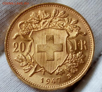 20 Франков 1935, 1947 2 монеты (золото 6,42гр 900пр)  до 08. - IMG_20220901_095012