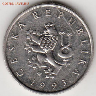 ЧЕХИЯ 1 крона 1993 г. до 14.09.22 г. в 23.00 - 029