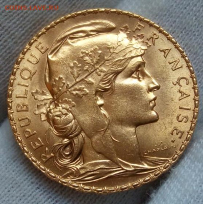 20 Франков 1908г яркий UNC до вечера 10.09.22 - IMG_20220910_081314