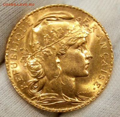 20 Франков 1908г яркий UNC до вечера 10.09.22 - IMG_20220909_193705