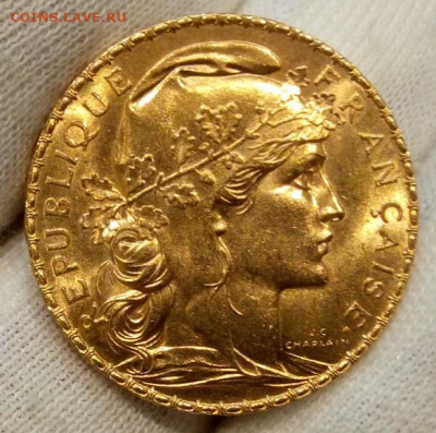 20 Франков 1908г яркий UNC до вечера 10.09.22 - IMG_20220909_193714