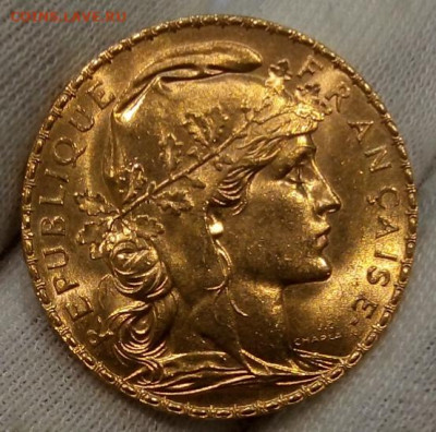 20 Франков 1908г яркий UNC до вечера 10.09.22 - IMG_20220909_193732