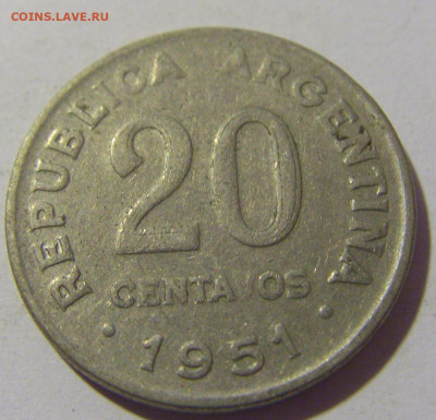 20 сентаво 1951 Аргентина №1 16.09.22 22:00 М - CIMG1776.JPG