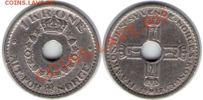 >L<Старая Норвегия 1 крона 1927 до 3.12.11 21:00 - Норвегия_1_крона_27