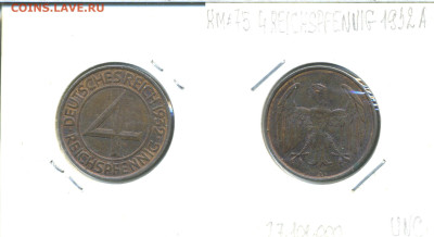 Германия 4 рейхспфеннига, 1932 - 4pf1932a