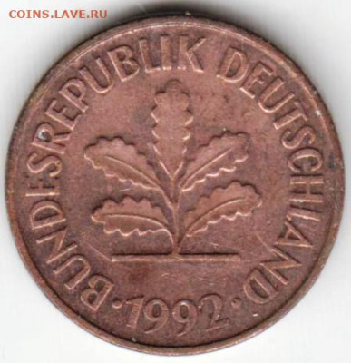 ГЕРМАНИЯ 5 пфеннигjd 1992 г. A  до 22.09.22 г. в 23.00 - 028