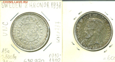 Швеция 2 кроны, 1938 - 2kr1938