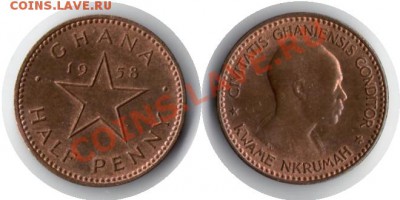 >L< Гана half пени 1958 до 3.12.11 21:00 - Гана_05_пени_58