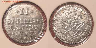 Дания 2 скиллинга, 1715 - dan2sk1715foto