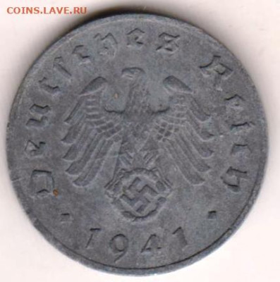 ГЕРМАНИЯ 1 пфенниг 1941 г. J до 25.09.22 г. в 23.00 - 002