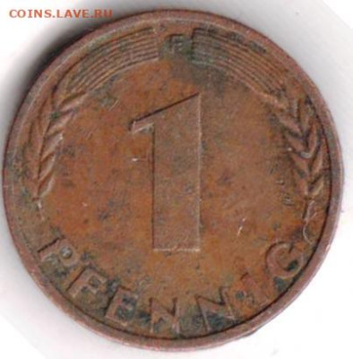 ФРГ 1 пфенниг 1972 г. F до 25.09.22 г. в 23.00 - 043