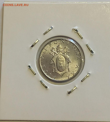 Ватикан 2 лиры 1958.UNC. Тираж - 30 000 шт. - 7