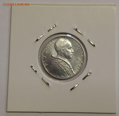 Ватикан 5 лир 1955. UNC. Тираж - 30 000 шт. - 7
