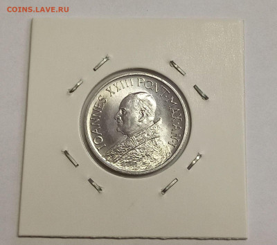 Ватикан 10 лир 1958. UNC. Тираж - 30 000 шт. - 13