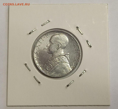 Ватикан 10 лир 1958. UNC. Тираж - 30 000 шт. - 7
