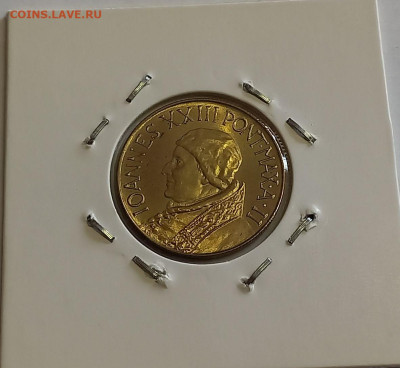 Ватикан 20 лир 1960. UNC. Тираж - 25 000 шт. - 12
