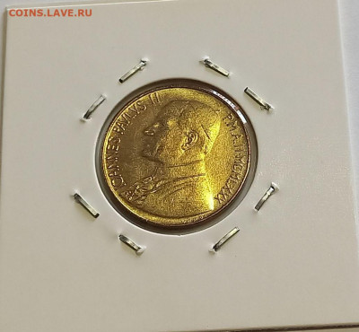 Ватикан 20 лир 1980. Тираж - 170 000 шт. - 8