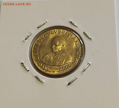 Ватикан 20 лир 1990. UNC. Тираж - 48 000 шт. - 9