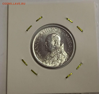 Ватикан 10 лир 1962. UNC Тираж - 25 000 шт. - 11