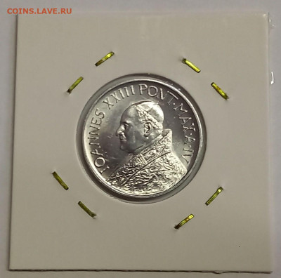 Ватикан 10 лир 1962. UNC Тираж - 25 000 шт. - 7