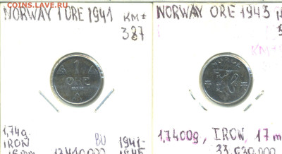 Норвегия 1 эре, 1941 - n1ore1941
