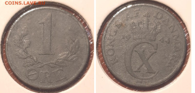Дания 1 эре, 1944 - dan1ore1944
