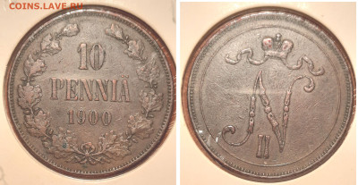 Финляндия 10 пенни, 1900 - fin10p1900