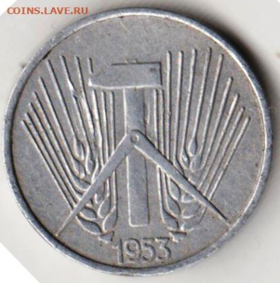 ГДР 1 пфенниг 1953 г. А до 27.09.22 г. в 23.00 - 017