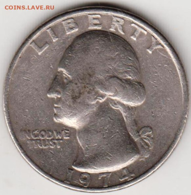 США квотер 1974 г. до 28.09.22 г. в 23.00 - 027