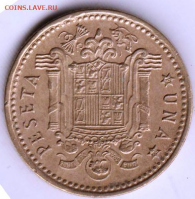 ИСПАНИЯ 1 песета 1966 г. до 28.09.22 г. в 23.00 - 074