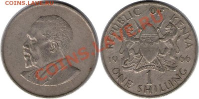 >L< Кения 1 шилинг 1966 до 3.12.11 21:00 - Кения_1_шилинг_66