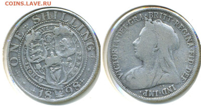 Великобритания 1 шиллинг, 1898 г. до 26го - brit1sh1898