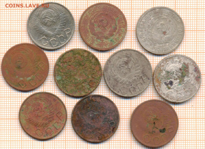 монеты СССР до 1961г. 10 монет, никель7, до 29.09.22 в 22:00 - никель 7а