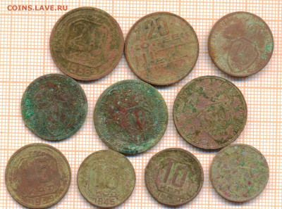монеты СССР до 1961г. 10 монет, никель3, до 29.09.22 в 22:00 - никель 3