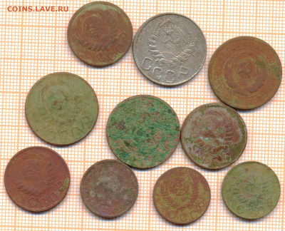 монеты СССР до 1961г. 10 монет, никель2, до 29.09.22 в 22:00 - никель 2а